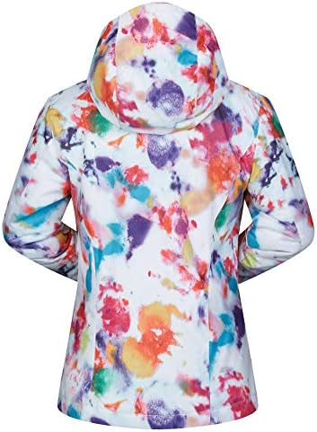 ELETOP Womens Ski Jacket Windproof Snow Jacket Waterproof Snowboarding Rain Coat Dream World-XS