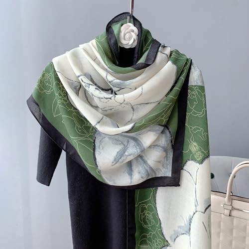 Image of Viscose Scarf for Women | Lightweight & Long | Stole for Women - Stylish Design | Neck Scarf, Hair Scarf, & Head Scarf for Women & Girls | All Season Accessory