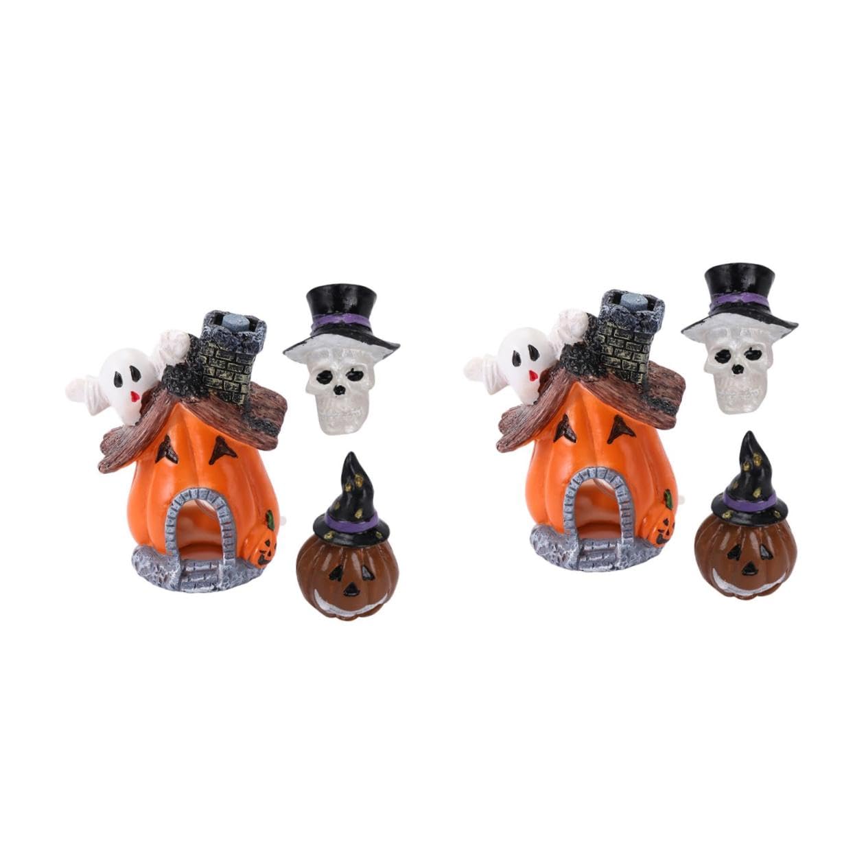Amosfun 2 Series Decoración De Calabaza Cuevas Acuáticas De Calabaza Decoración De Peces De La Casa De De La Casa del Acuario Adorno De Peces 3 Piezas*2