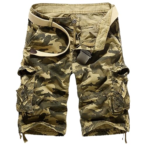 Shorts Cargo Clásicos Masculinos con Bolsillos Múltiples miniatura 1