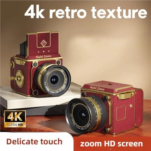 Cámara digital retro CCD de resolución 4K y diseño portátil a color con zoom de 16X 3