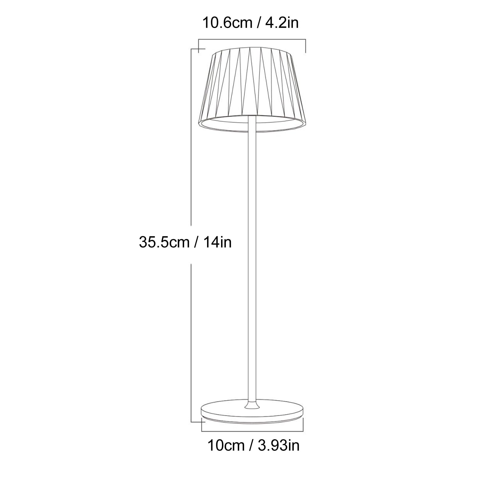 Lámpara de Mesa LED 3000K Luz Cálida 5200mah Recargable Continuo Regulable Inalámbrico Control Táctil Lámpara de Escritorio para Comedor Dormitorio Bar Negro Lámpara (Negra)