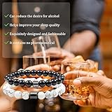 eioororriy 2 Pcs Alcohol Beaded Bracelet with Hematite Stones for Craving Control and Energy Balance Men & Women - Image 4