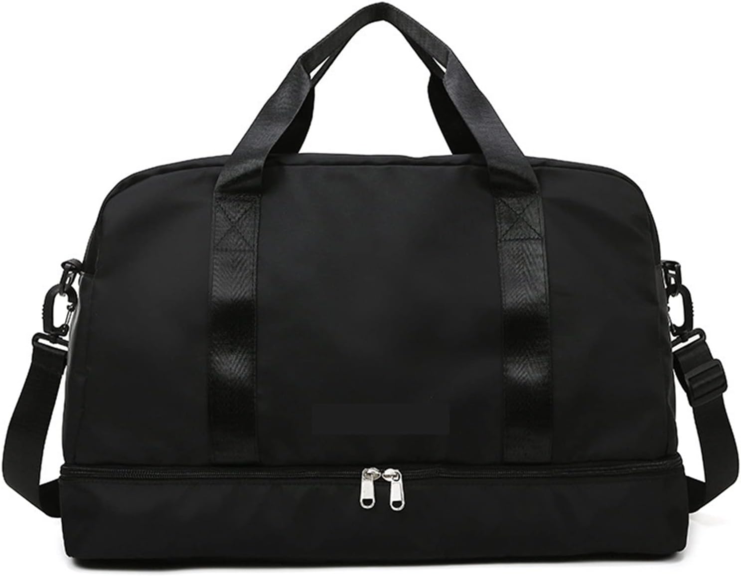 for Dry and Wet Weekend Separation Travel Duffel Handbags Women Fitness Gym Luggage Organizer (Black)