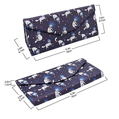 Image of Real Sic Glasses Case for Men and Women - Magnetic Folding Hard Shell Sunglass Holder - Inspired by Adorable Animals