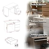 Zoom IMG-2 maka scrivania ufficio con 3 Zoom IMG-2 maka scrivania ufficio con 3