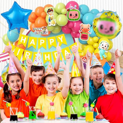 Image of Rozi Decoration Coco Theme Happy Birthday Decoration Items with Coco Cutouts Set of 65 Pcs Theme Birthday Party Decorations 2nd Birthday | Cartoon Birthday Theme Decoration