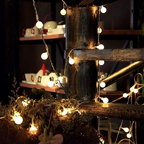 𝙕𝙊𝙐𝙏𝙊𝙂 Battery String Lights, 33Ft 100 Led Bulb Warm White Battery Operated 𝘾𝙖𝙢𝙥𝙞𝙣𝙜 𝙇𝙞𝙜𝙝𝙩𝙨 With Remote Controller, Timer Fairy Light For Christmas/Wedding/Party Indoor And Outdoor #TOP4