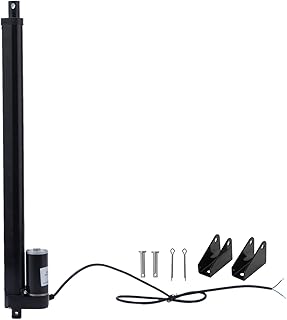 DasMarine 16" Stroke Linear Actuator with Mounting Bracket for Recliner TV Table Lift Massage Bed Electric Sofa,Linear Electric Actuator 225LBS Load Capacity 10mm/s Speed 12V DC,Black,Indoor Outdoor