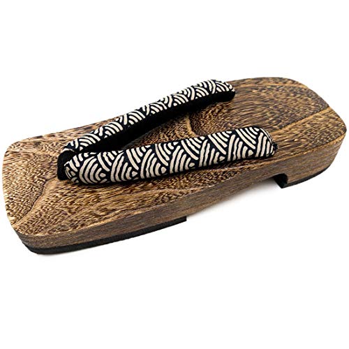 KYOETSU Men's Japanese Wooden Geta Sandals Brown (9-10 US/27cm, 7)
