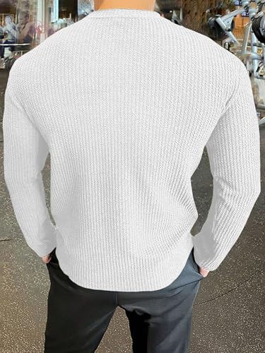 Image of Noble Monk Men's Round Neck T Shirt |Full Sleeves |Solid Pattern | Casual T-Shirt for Men