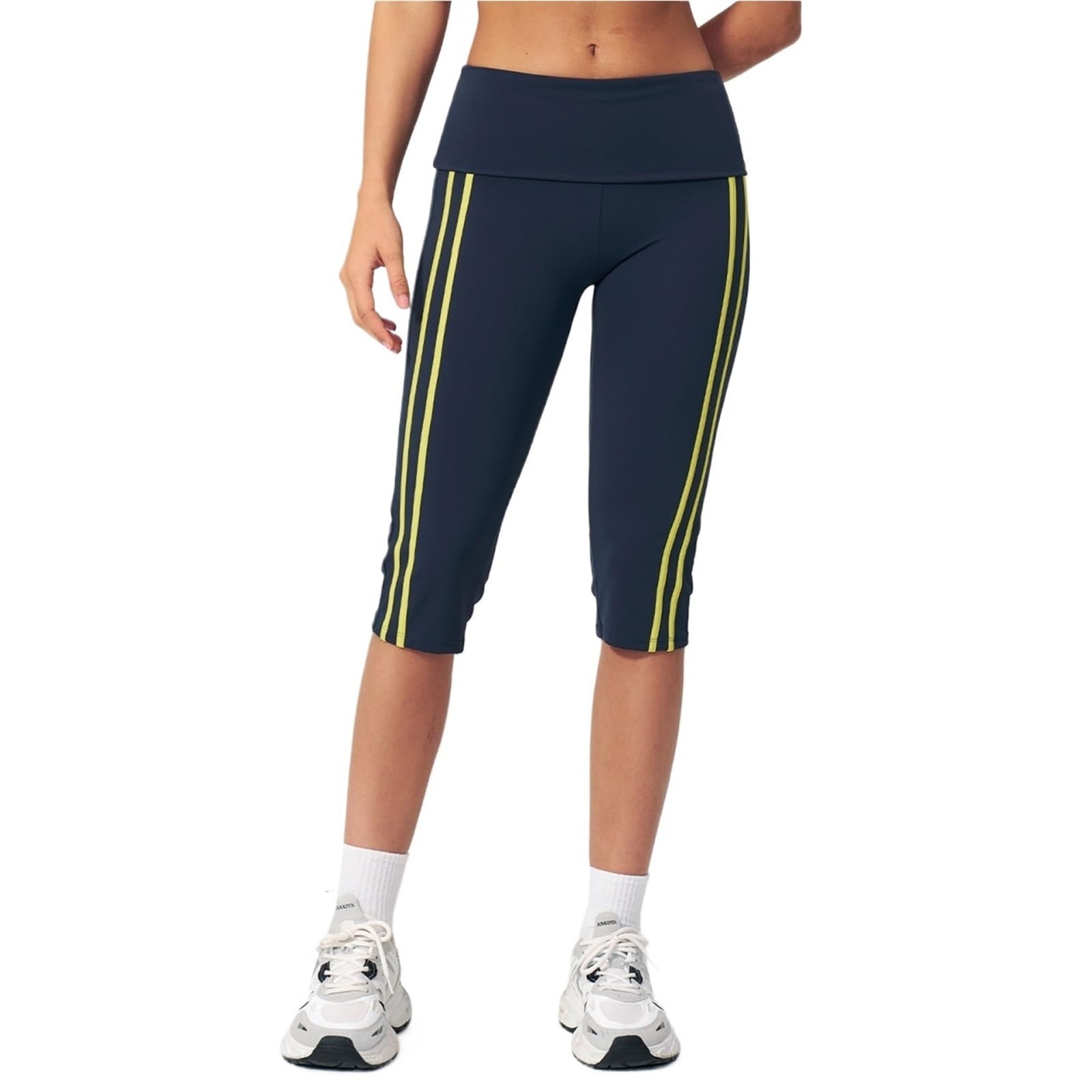 Mallas Piratas Mujer Pantalones De Yoga De Cintura Alta Leggings Capri