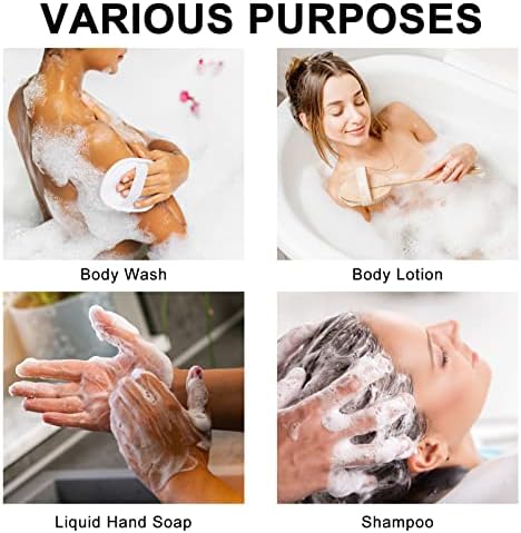 upain 2pcs Pump Bottle Dispenser 1000ml Push Down Shampoo and Conditioner Bottles Refillable Empty Pump Bottles Dispensers Plastic Pump Bottle with Funnel and Label for Lotion Liquid Handwash Shower