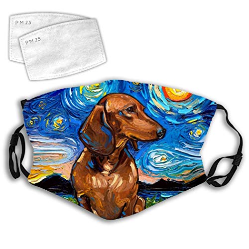 MEKIDA Apparel Starry Galaxy Dog Art Fashion Face Ma Dust Mouth Ma Half
