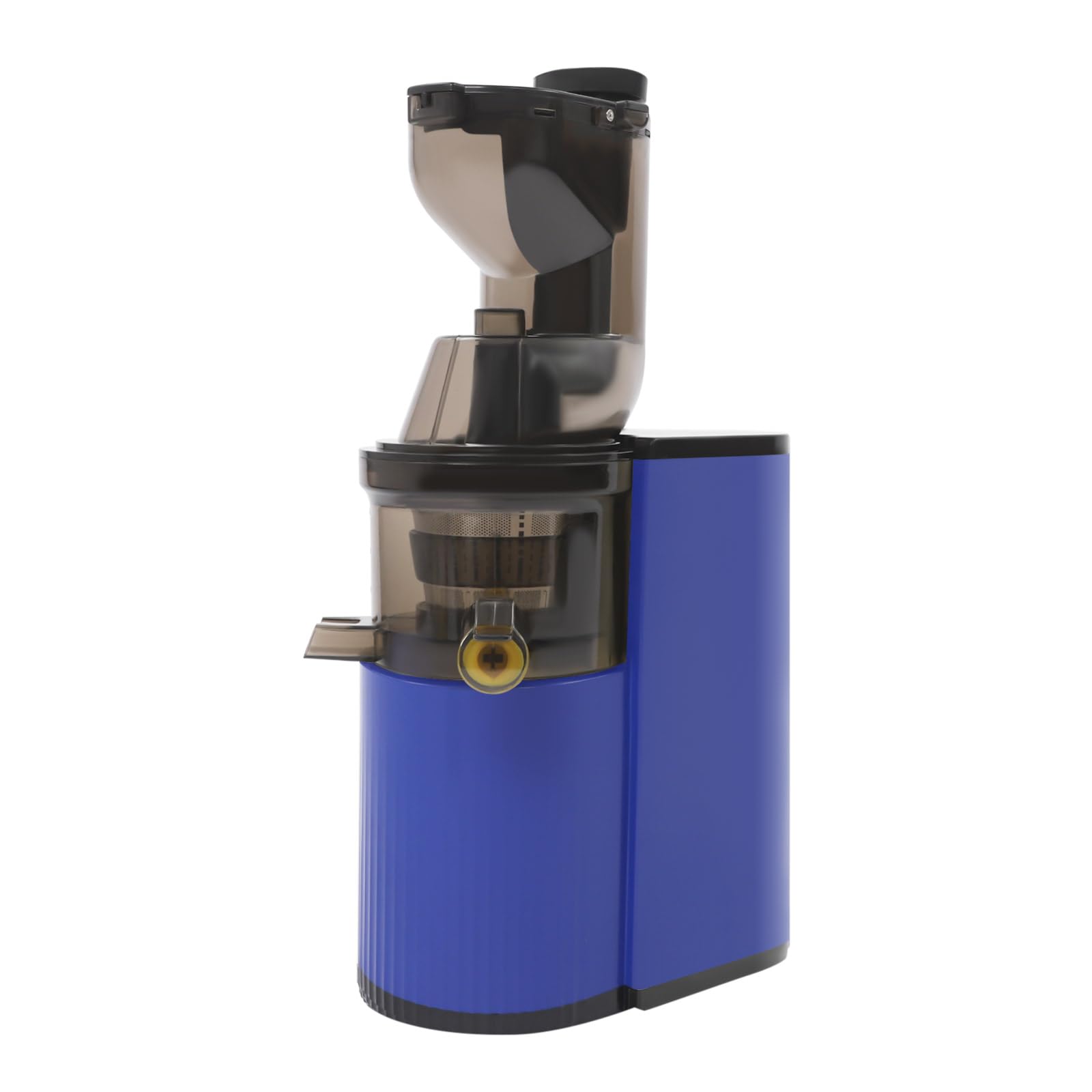 Slow Juicer Exprimidor, 800 W, 500 ml, en espiral, con caracol de 48 rpm, orificio de llenado de 8 cm, máquina exprimidora para función inversa, granadas, manzanas, naranjas (azul)