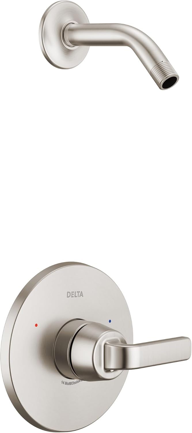Delta Lineax 14 Series Shower Faucet Set, Chrome Shower Head and Handle Set, Valve Trim Kit, Chrome T14262-LHD (Valve and Head Not Included)