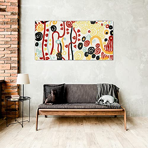 Impression sur verre acrylique 100x50cm Gustav Klimt pour salon moderne - 4
