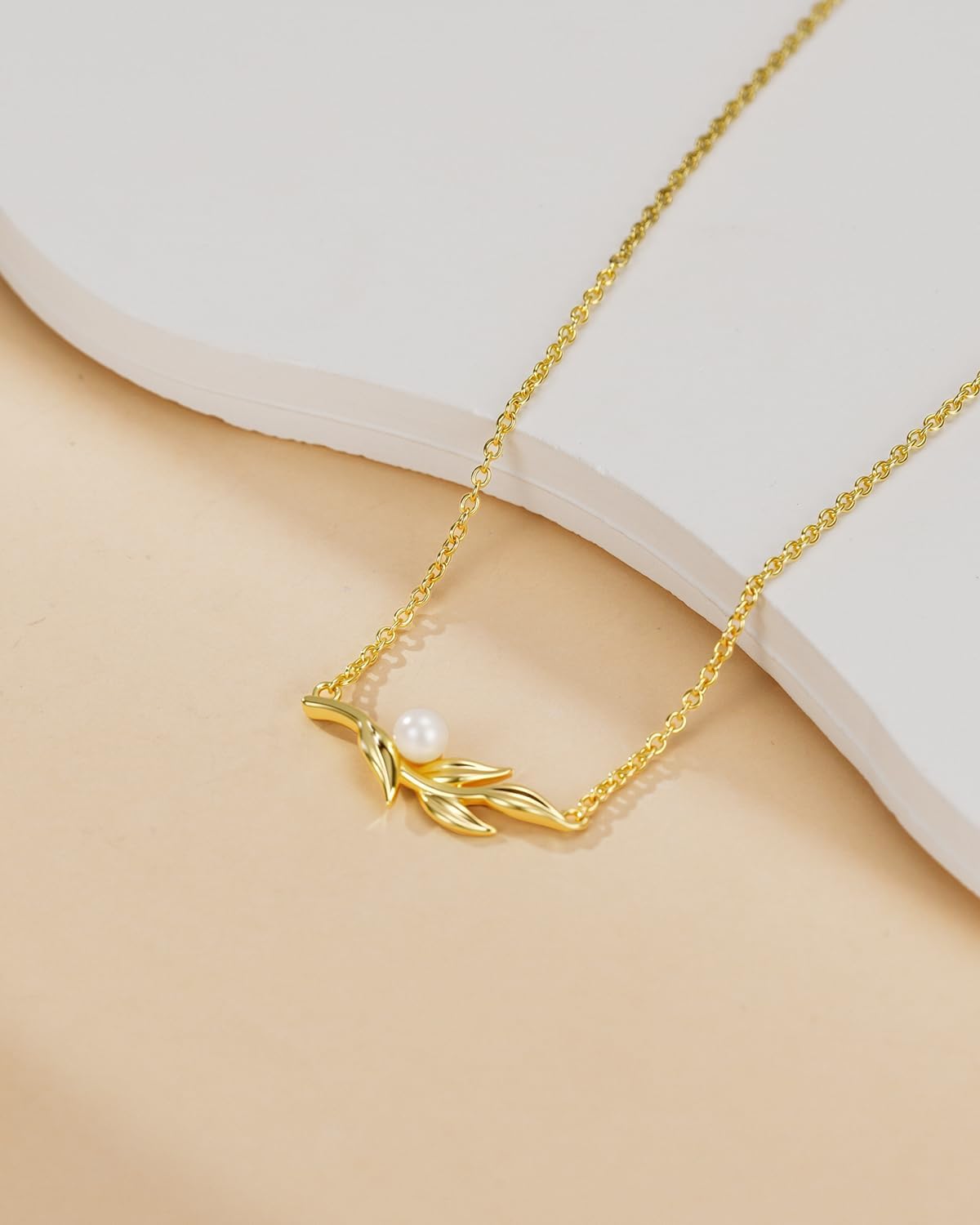 The Nature's Whisper Collection: S925 Sterling Silver 18K Gold Plated Necklace for Women, Dainty Boho Aesthetic Pearl Butterfly Feather Leaf Turtle Pendant, Trendy Minimalist Jewelry Gift for Her