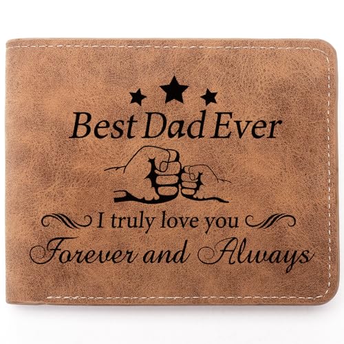 To My Dad Gifts, Leather Wallet for Man, Engraved Personalized Leather Wallet, Father's Day Gift, Birthday &