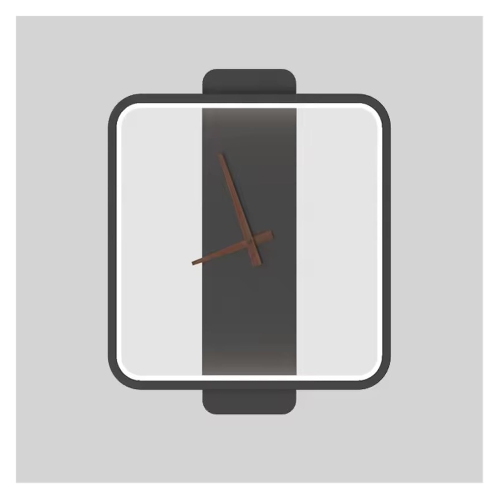 HPTHLY Nordic Led Wall Lamp Art Clock Design Light Creative Aisle Bedroom Living Room Background Wall Sconce Lighting,Simple (Square-Black)