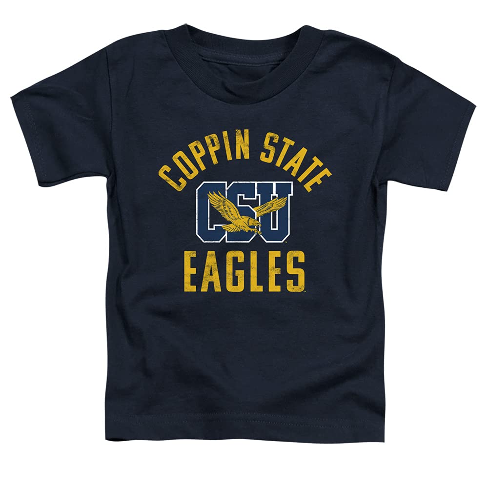 Coppin State University Official Eagles Logo Unisex Toddler T Shirt,Navy, 4