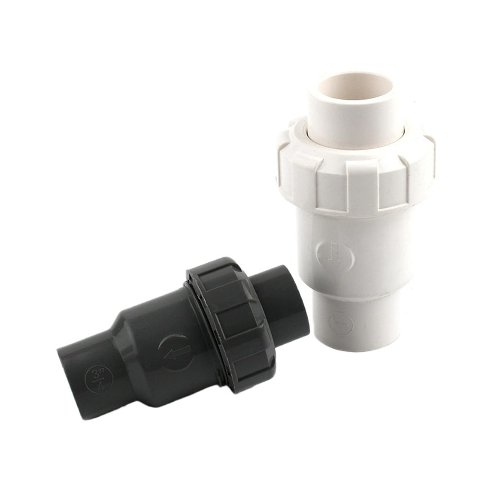 1PC 20 25 32 40 50mm kulowe zawory zwrotne UPVC zawór pionowy wydechowy nawadnianie ogrodu adapter do akwarium złącze rury pcv(Dark Gray,50mm Inner diameter)