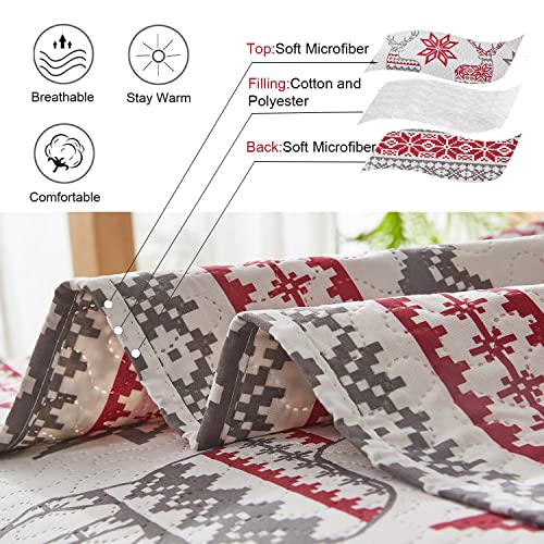 Ropa de cama de Navidad para sofá cama individual ideal para tardes de peli y copos de nieve 4