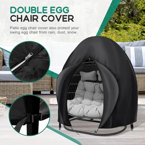 Housse de protection pour fauteuil œuf suspendu extérieur - 7