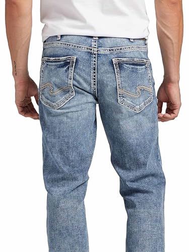 Image of Silver Jeans Co. Men's Zac Relaxed Fit Straight Leg Jean - Legacy