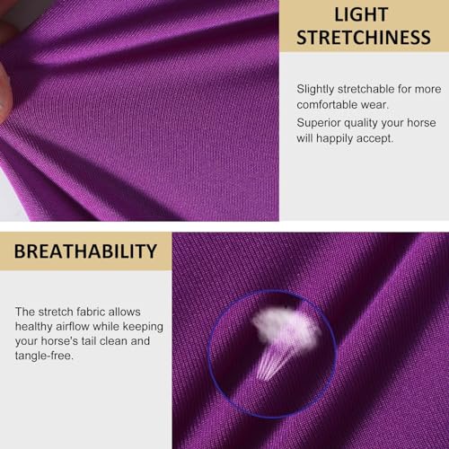 image for Harrison Howard Breathable Horse Tail Guard, Slip On Design, 2 Strand 