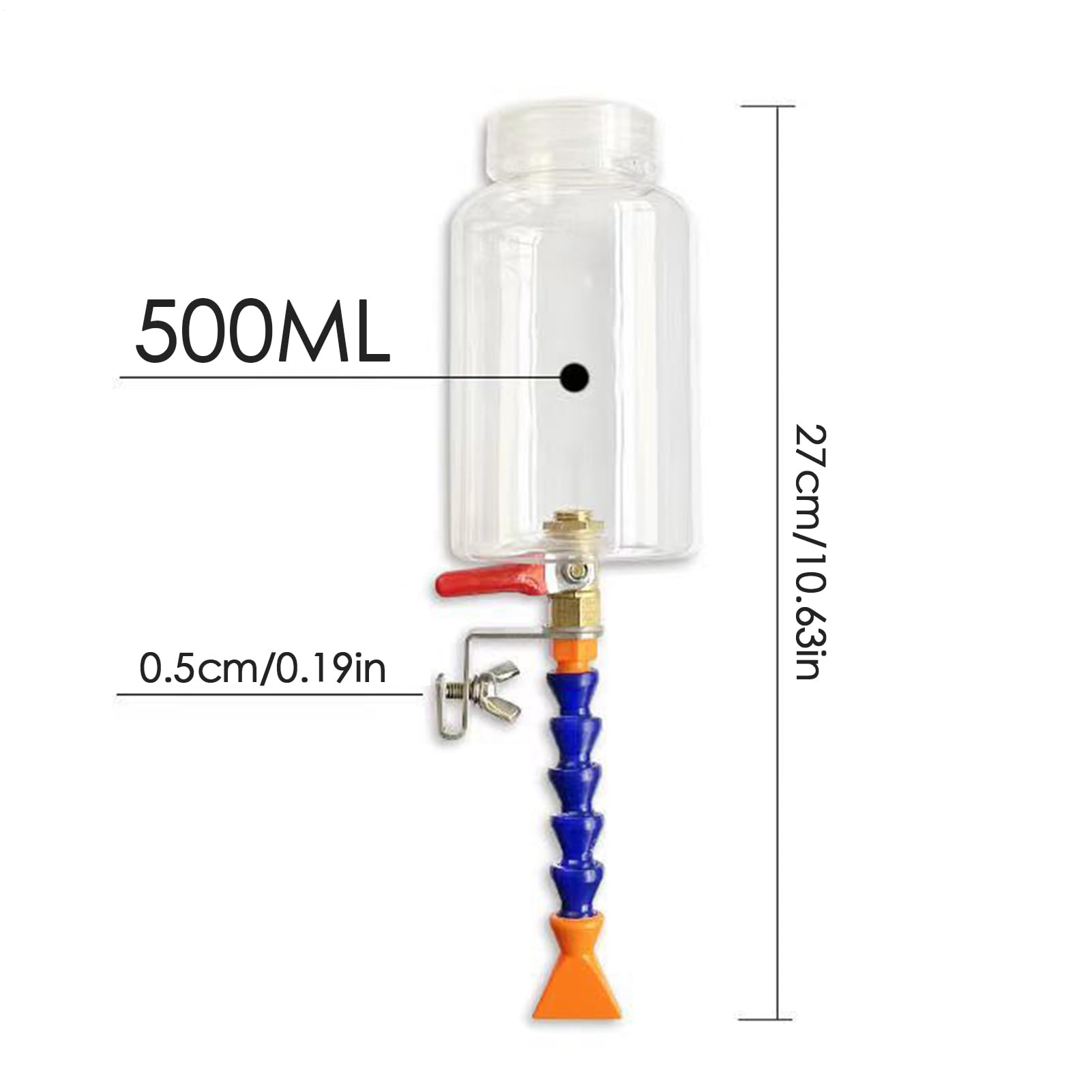 Pulvérisateur d'eau pour machine de découpe, dépoussiérant pour machine de découpe – Système de brumisation haute précision avec embout collecteur de 500 ml pour atelier de fraisage et de meulage