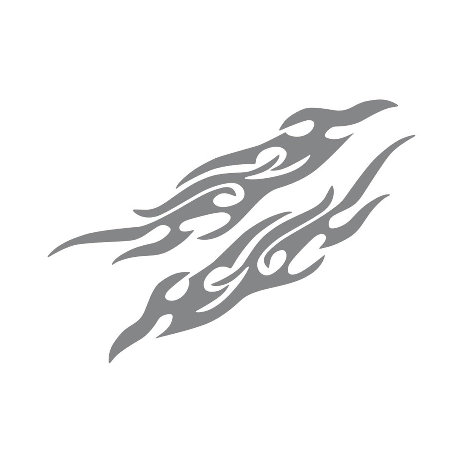 2pcs Motorcycle Sticker Flame Element Totem Car Body Scratch Cover Decals Vehicle Exterior Creative Accessories