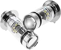 Vista 7 de Bombillas LED H6M para faros delanteros, 100 W, 6000 K, color blanco, para Honda CRF RANCHER Kawasaki BAYOU PRAIRIE Yamaha YFZ450R Rhino 700 Raptor