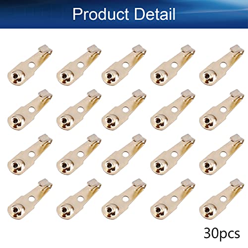 Image of Picture Hangers 0.8mm Thick Picture Hooks with Nails Professional Picture Hanging Kit, for Office Pictures Clock House Decoration Wall Mounting Brass Tone 30pcs