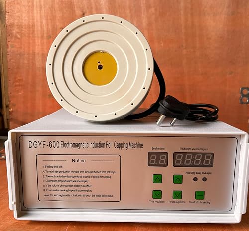Image of Manual Induction Sealer | Heavy Duty DGYF- 600 C Portable Induction Sealer | Electro-Magnetic Induction Sealing Package Machine | Seal 50pcs /min | Bottle Diameter: 20-120 mm