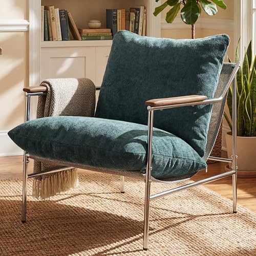 Sillón Chenille Plegable Verde Menta miniatura 1
