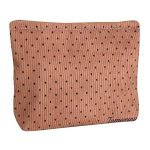 Trousse de Maquillage en Velours Côtelé Classique à Pois (Occasion Comme Neuf)