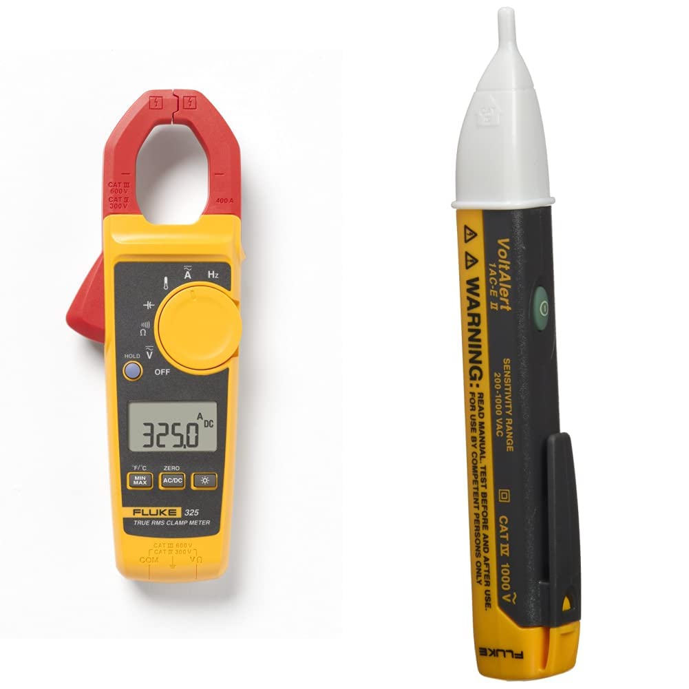 Fluke Strommesszange, 1 Stück, 325 & 1AC II VoltAlert Spannungsmesser Spannungsprüfer 200–1000 V Fluke 1 ACII