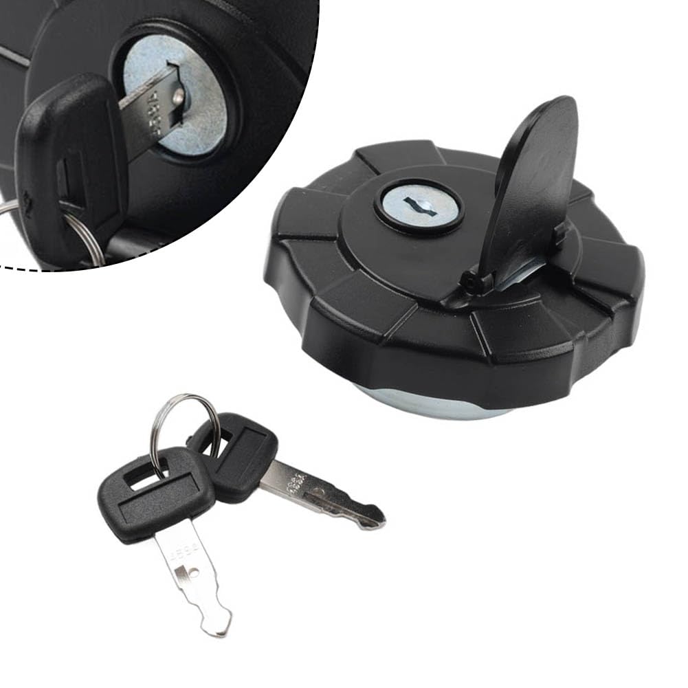 CA2658575 Tankdeckel mit Schlüsseln 265-8575 2658575 Kunststoff & Metall Schwarz Für CAT Minibagger 303.5C 303.5D 303.5E 303E CR Motorrad