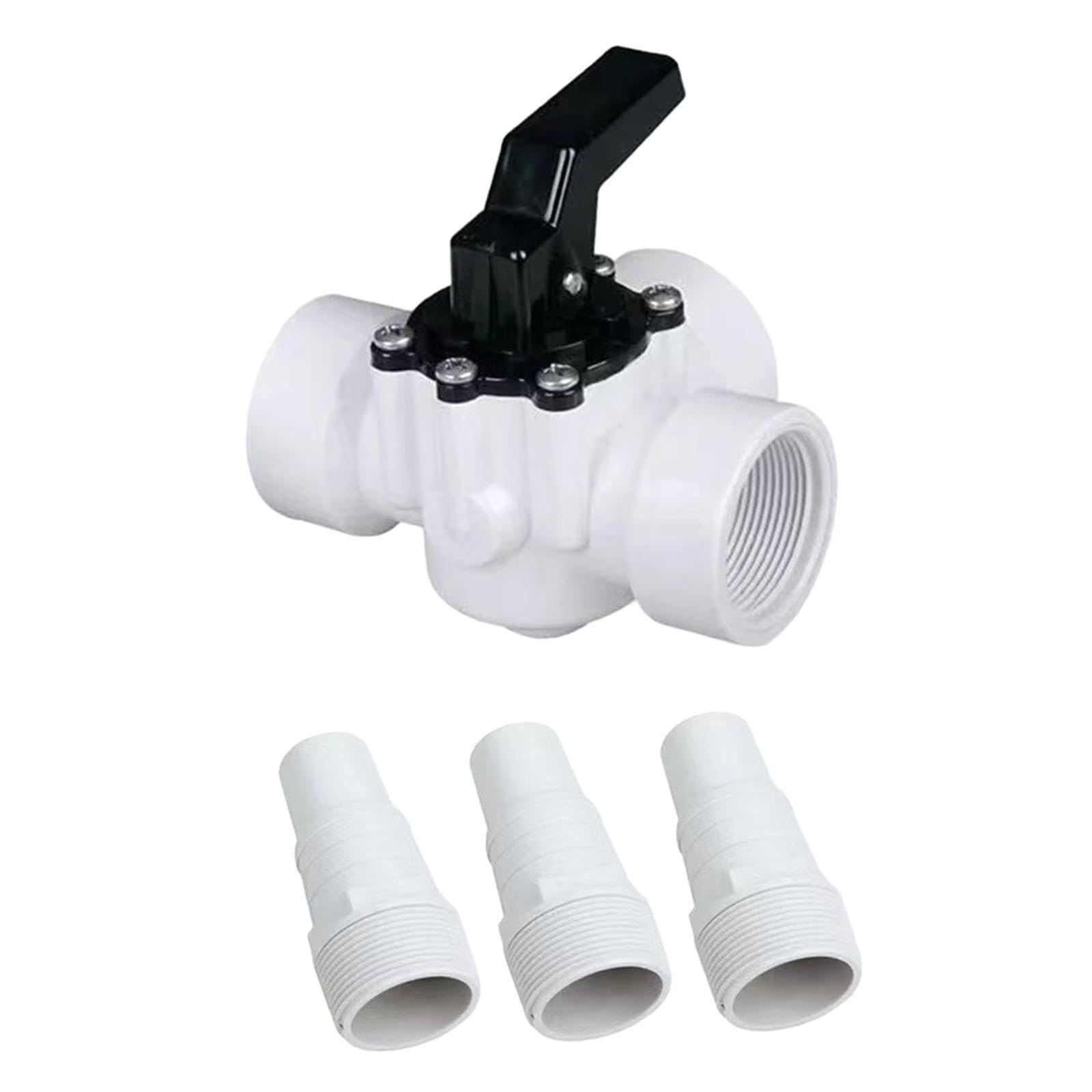 Valvola di Scarico a 3 Vie Durevole, progettata per Piscine Lisce, valvola deviatrice a 3 Vie, deviatrice per Piscina, Filettatura Femmina da 1 1/2