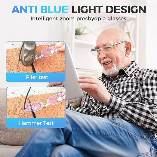 2PCS No Blue Vision Glasses, Blue Light Blocking Glasses, for Reading, Computer or TV - Image 3