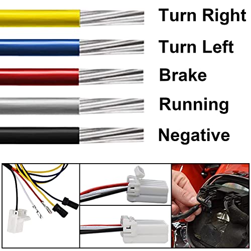 Pxpart Led Tail Light Smoked Lay Down Type Rear Brake Turn Signal Light With License Plate Light For Harley Sportster Dyna Road King Electra Glides Flst Super Glides Street Bob #TOP2