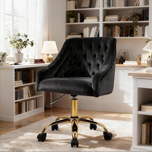 Fiximaster Chaise de Bureau Ergonomique Confortable, Réglable en Hauteur et Pivotante à 360° avec roulettes, Pieds Métal, Chaise de Bureau Design pour Télétravail...