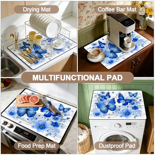 Image of Stove Guard Mat for Electric Stoves -Heat-Resistant Protector, Non-Slip Kitchen Counter Mat Stylish Kitchen Decor (Butterfly)
