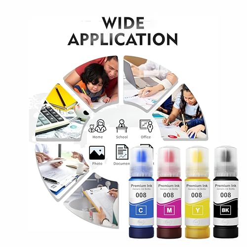 Image of Duplex DTC 008 Ink Compatible for Epson L6460, L6490, L15180, M15140, M15180, L6570, L6580, L15150, L15160 Printer (008 Yellow Ink 1 Pcs)
