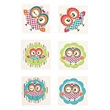 Owl Party Temporary Tattoos - 72 pcs