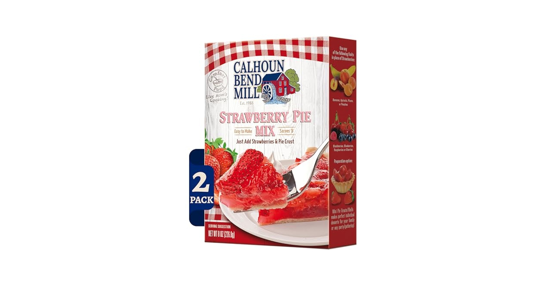 Amazon.com : Calhoun Bend Mill Strawberry Pie Mix | Easy and