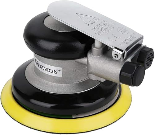 Miniatura 9 de Valianto Lijadora orbital Air Random de 5 pulgadas, lijadora de palma de doble acción, lijadora neumática de excentricidad ligera y baja vibración