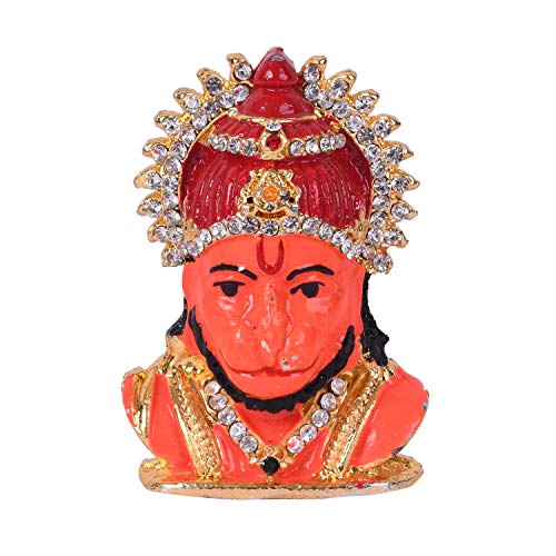 Image of Collectible India Lord Hanuman Idol Showpiece Statue - God Hanuman Idol for Car Dashboard - Bajrangbali Handicraft Decorative Spiritual Puja Vastu /Pooja /Puja Gift & Home Decor
