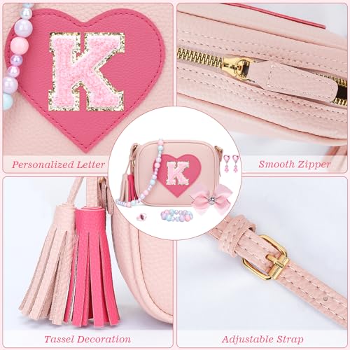 Image of KKXIU Birthday Gifts for Girls Initial Toddler Purse Cute Kids Crossbody Bag